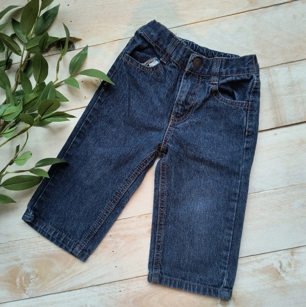 Nautica Baby Boy Denim Wide Leg Jeans Blue Size 18 Months